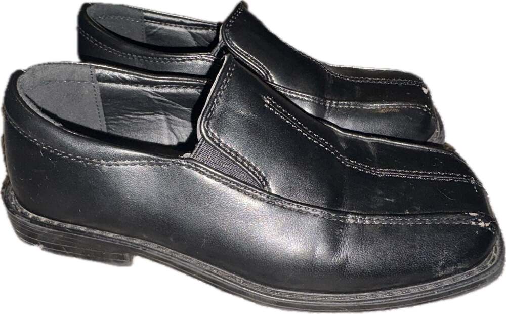 Stacy Adams Boys Black Square Toe Slip-On Dress Shoes Size 13M